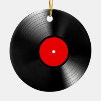 "vinyl Record" Gifts And Products Ceramic Ornament by yackerscreations at Zazzle