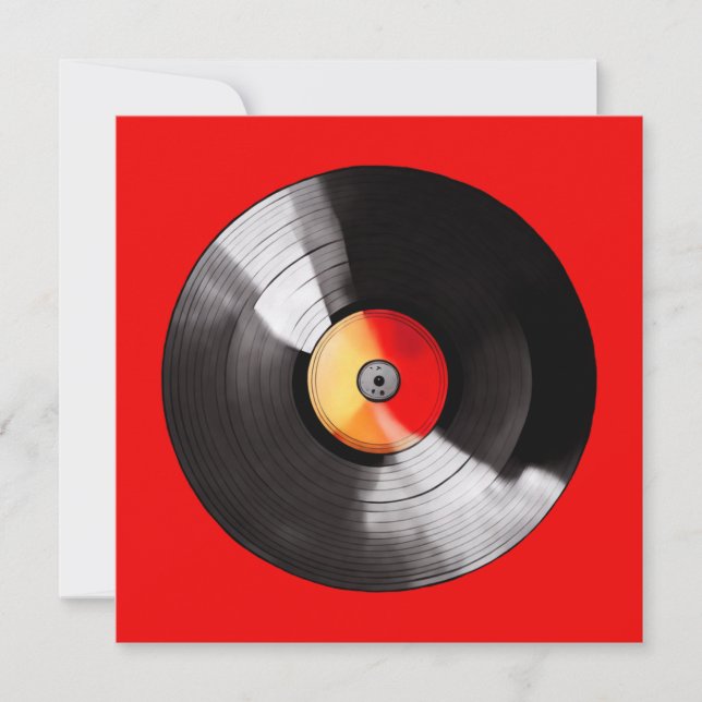Vinyl Record Greeting Card (Front)