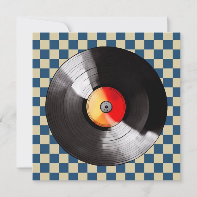 Vinyl Record Greeting Card (Front)