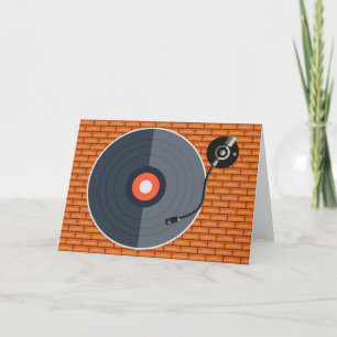 Vinyl Record Greeting Card