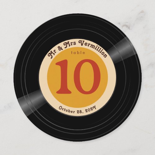 Vinyl Record Groovy Browns Table Number