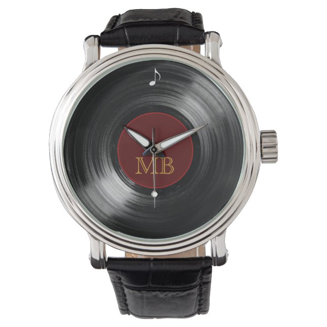 vinyl record hour watch (Front)