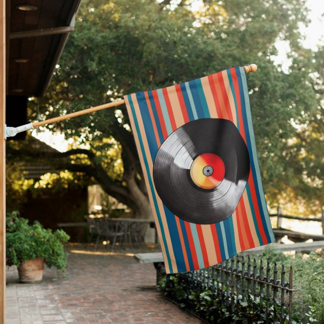 Vinyl Record House Flag (In SItu)
