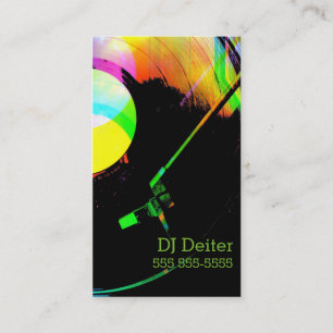 Vinyl record in many colors business card