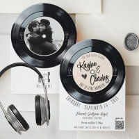 Vinyl Record Ivory Unique Retro Photo Wedding