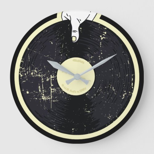 Vinyl Record Large Clock