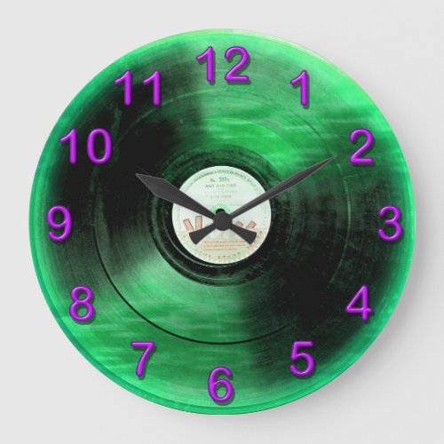 Vinyl record large clock