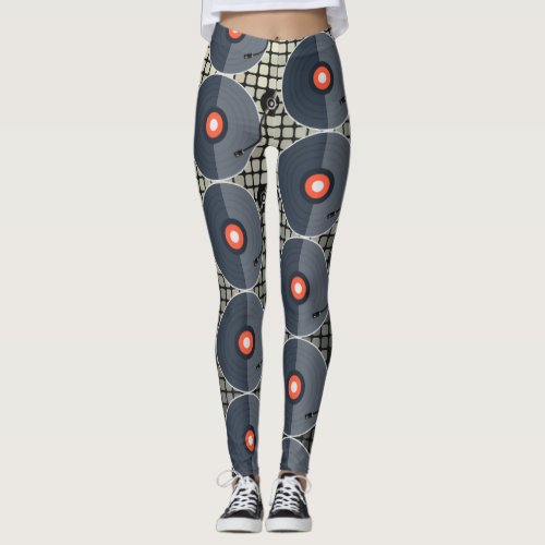 Vinyl Record Leggings