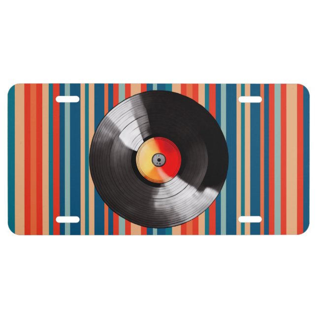 Vinyl Record License Plate (Front)