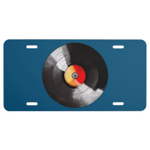 Vinyl Record License Plate