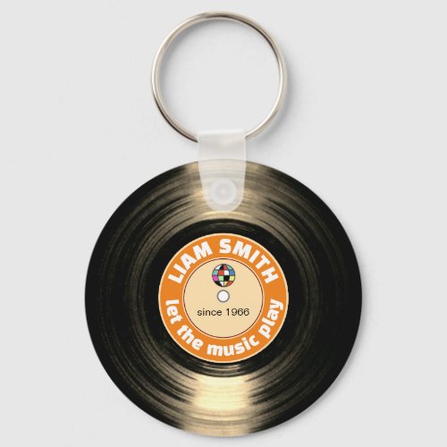 Vinyl Record Logo Keychain 