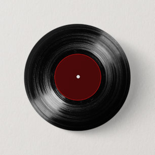 vinyl record long play pinback button
