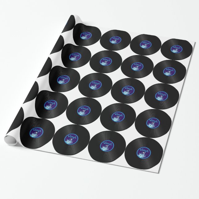 Vinyl Record LP Album 33 Wrapping Paper (Unrolled)