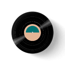 Vinyl Record LP Arch Label Custom Color Pin Button
