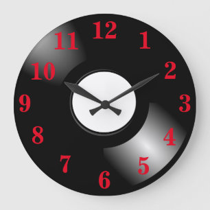 Vinyl Record LP Large Clock