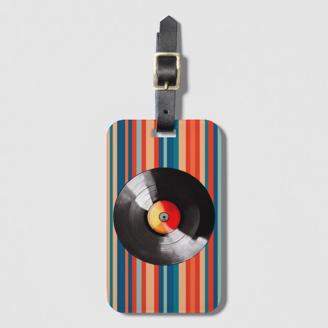 Vinyl Record Luggage Tag (Front Vertical)