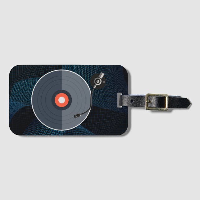 Vinyl Record Luggage Tag (Front Horizontal)