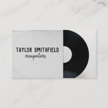 Vinyl Record Music Business Card Vintage Modern by TwoTravelledTeens at Zazzle