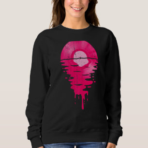 Vinyl Record Music Lp Classic 80s Sunset 2 Sweatshirt
