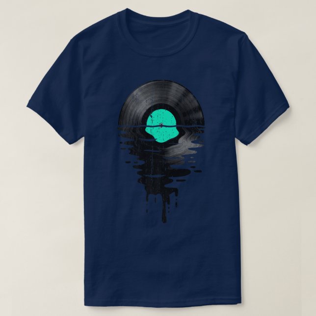 Vinyl Record Music LP Classic 80s Sunset  T-Shirt (Design Front)