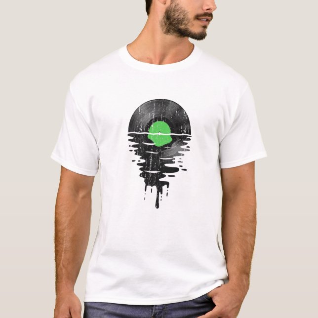 Vinyl Record Music LP Classic 80S Sunset T-Shirt (Front)