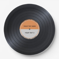 Vinyl Record Paper Plate