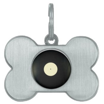 Vinyl Record Pet Name Tag by The_Everything_Store at Zazzle