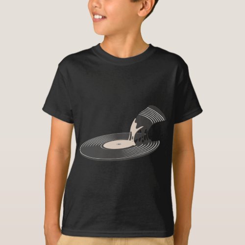 Vinyl Record Pizza Slice _ Collector Music Lover R T_Shirt