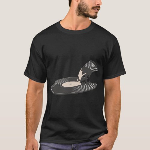 Vinyl Record Pizza Slice _ Collector Music Lover R T_Shirt