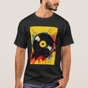 Vinyl Record Player Dj Music Vintage Retro T-Shirt