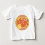 Vinyl-record-player-hand-scratch-light Baby T-shirt at Zazzle