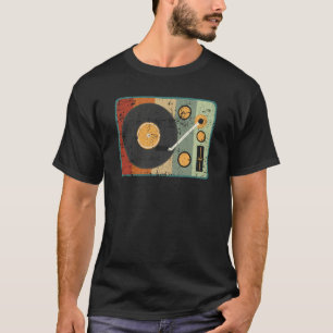 Vinyl Record Player Retro Music Record Collector   T-Shirt
