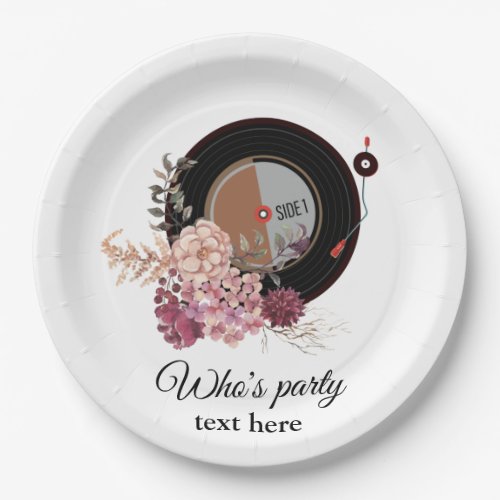 vinyl record player thank you stickers gift tags f paper plates