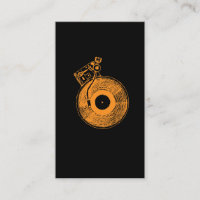 Vinyl Record Player Turntable Music Gift for DJ Business Card