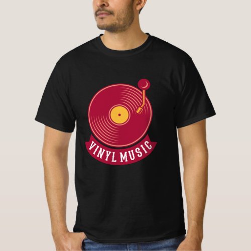 VINYL RECORD PLAYER VINYL RECORD Gift Retro Music T_Shirt