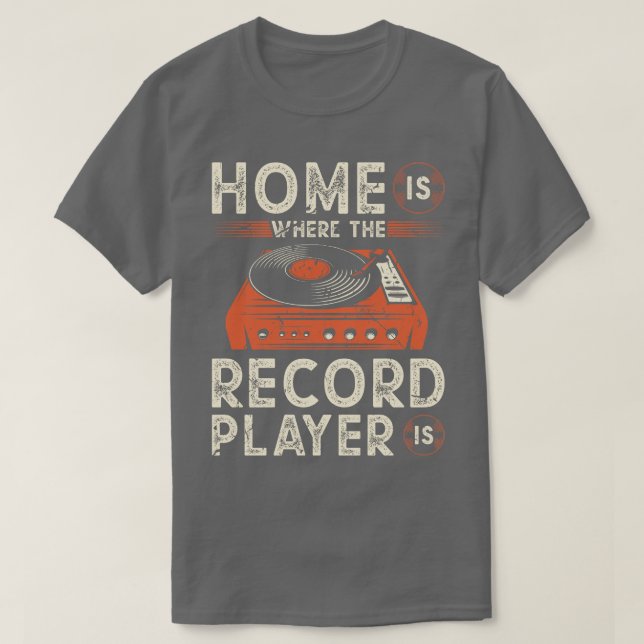 Vinyl Record Player Vinyl Records T-Shirt (Design Front)