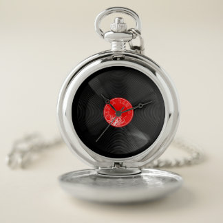 Vinyl Record Pocket Watch