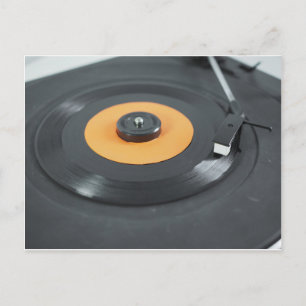 Vinyl record postcard