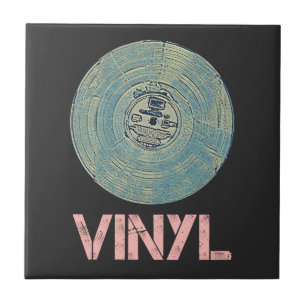 Vinyl Record Retro Disco Vintage Music Design Ceramic Tile