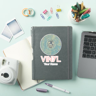 Vinyl Record Retro Disco Vintage Music Design Sticker