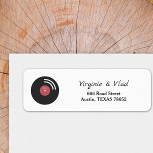 Vinyl Record Return Address Label