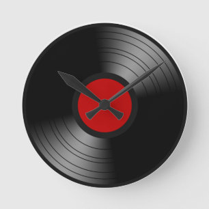 Vinyl Record Round Clock