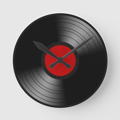 Vinyl Record Round Clock