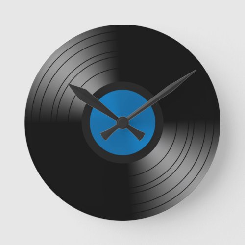 Vinyl Record Round Clock