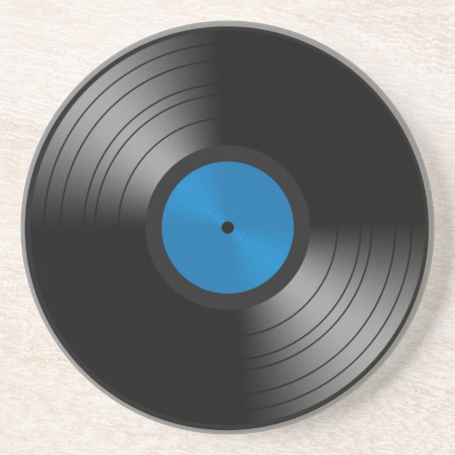Vinyl Record Sandstone Coaster (Front)
