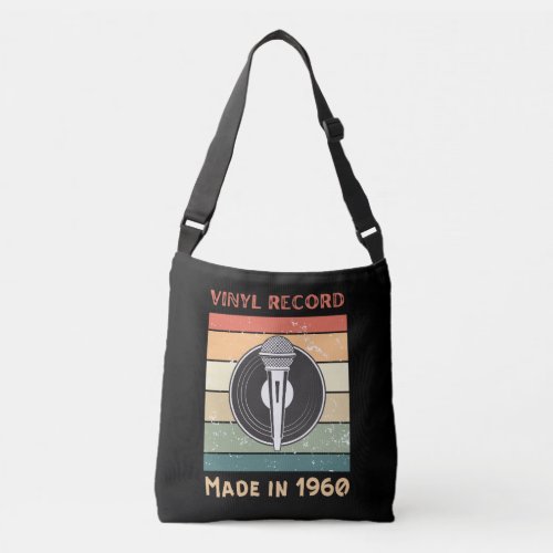 Vinyl record since 1960 retro Crossbody Bags