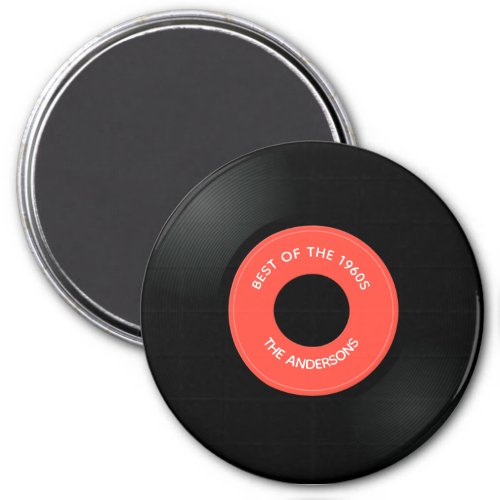 Vinyl Record Single 45 Design Magnet
