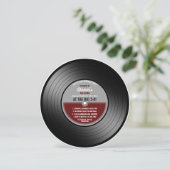 Vinyl Record Surprise Birthday Party Invitation (Standing Front)