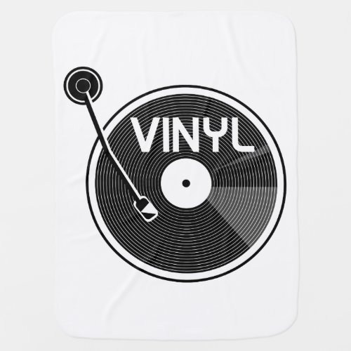 Vinyl Record Turntable Baby Blanket