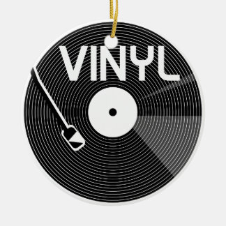 Vinyl Record Turntable Ceramic Ornament